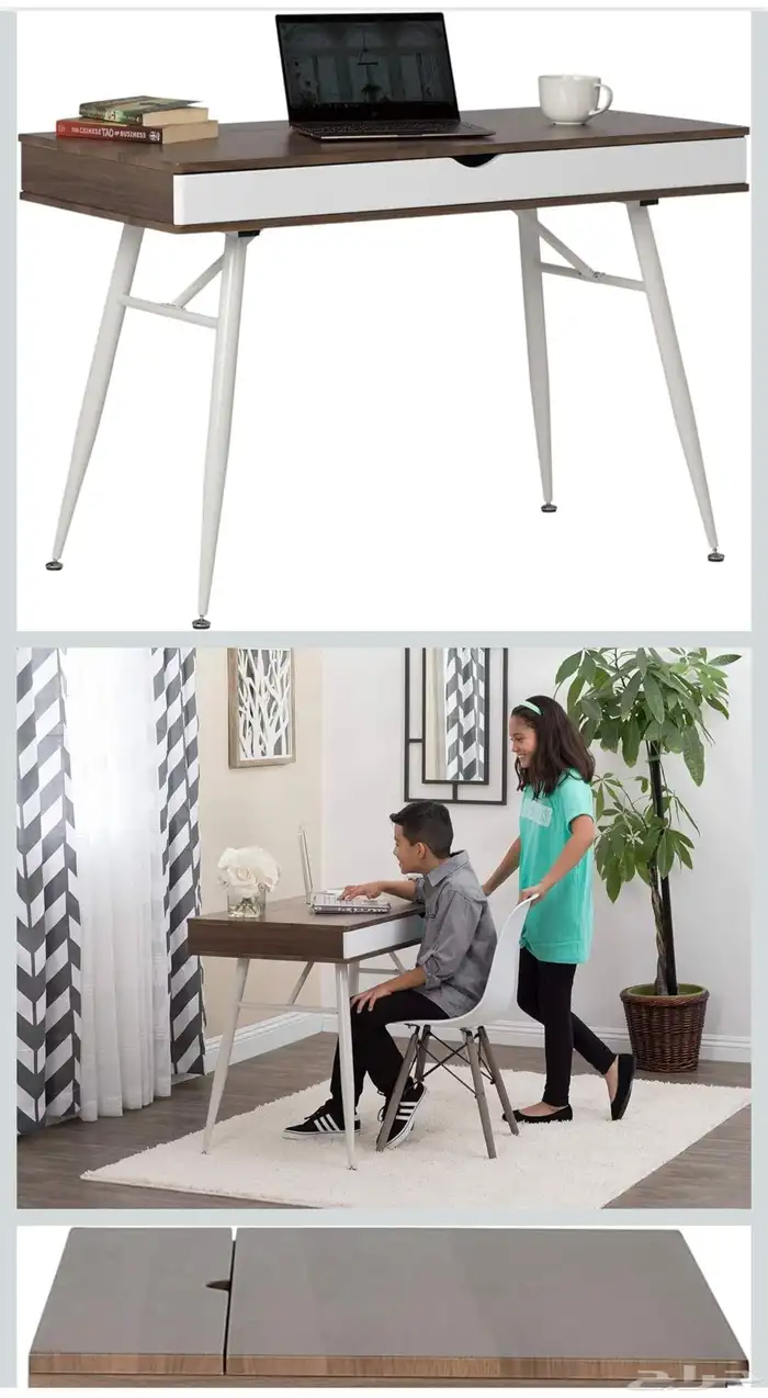 ستوديو ديزاينس نوك مودرن طاولة كمبيوتر Calico Designs Nook 3