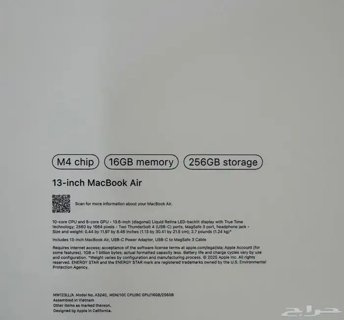 ماك بوك 4M 16GB 256 GB 0