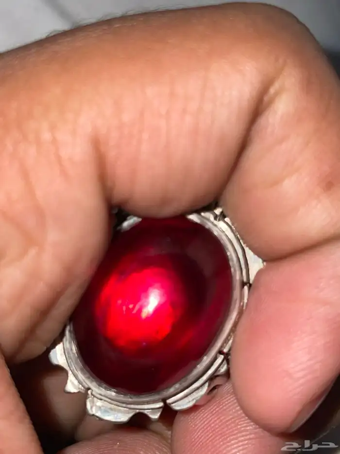 خاتم فضة حجر كريم 5