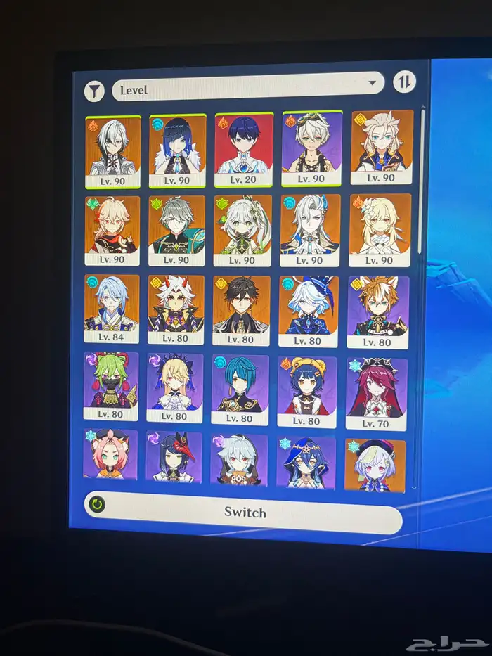 genshin impact حساب 19 شخصية 5 ستار و10 اسلحه 5 ستار 4