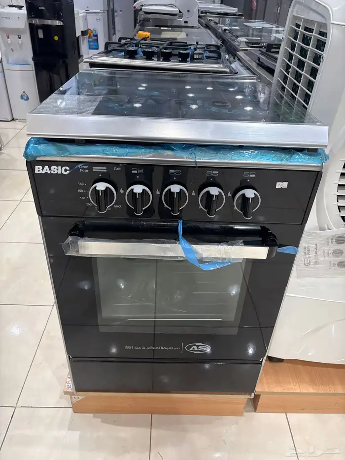 فرن غاز بيسك 4 عيون اسود 0