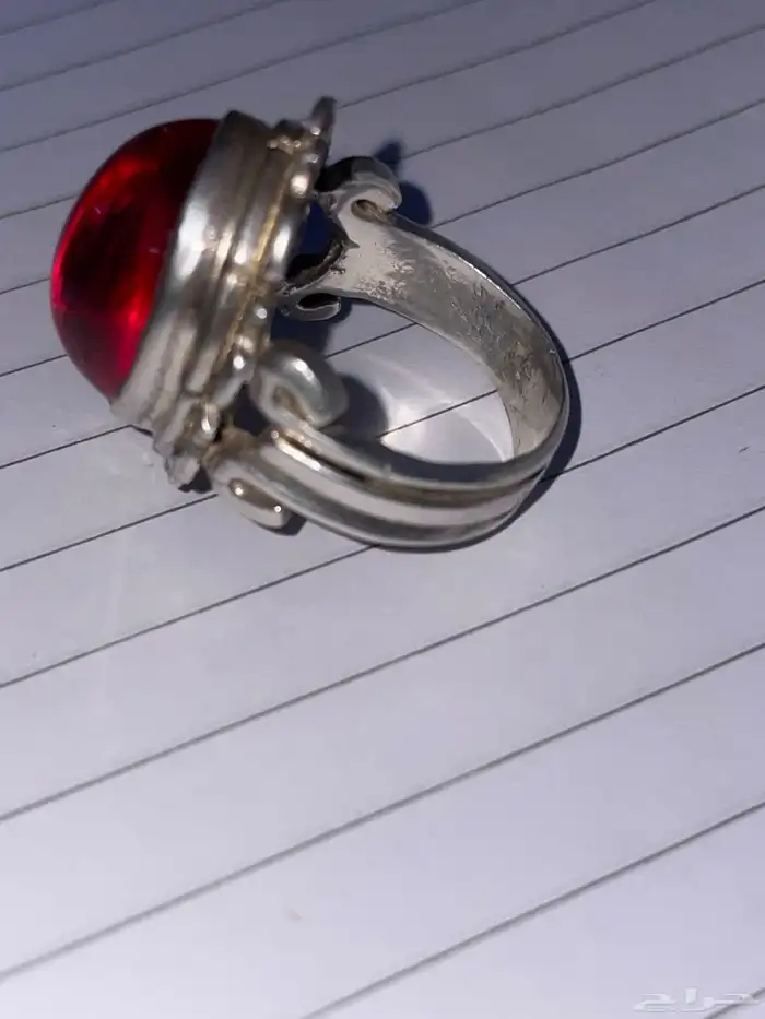 خاتم فضة حجر كريم 11