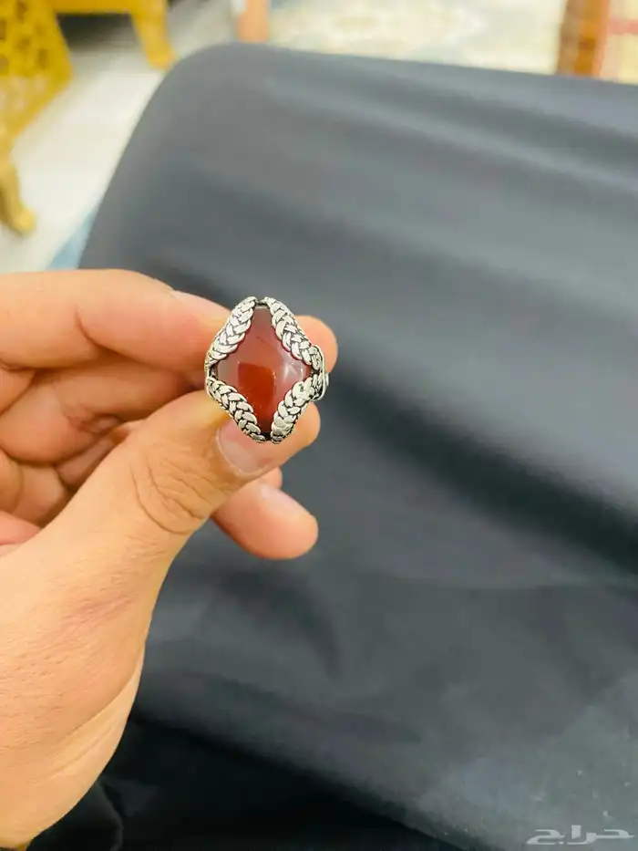 خاتم عقيق فضه السوم لا يوجد 0