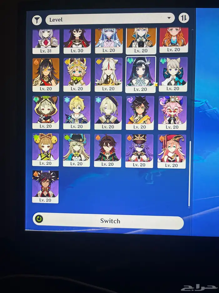 genshin impact حساب 19 شخصية 5 ستار و10 اسلحه 5 ستار 6