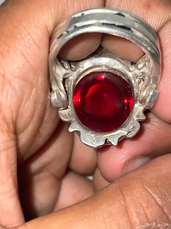 خاتم فضة حجر كريم 6