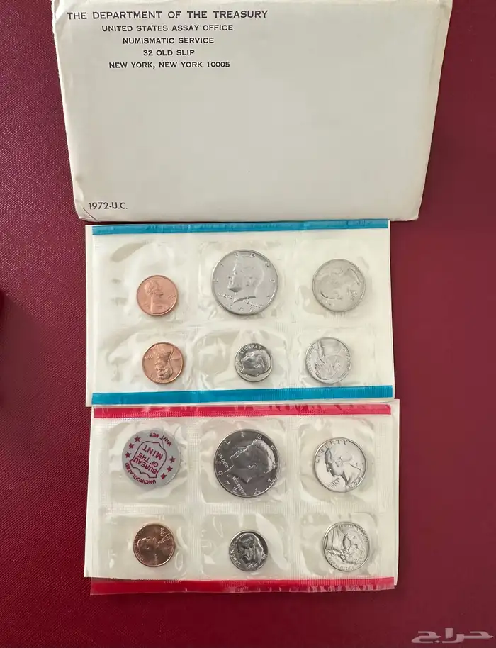 عملات معدنية أمريكية مجموعة عام 1972 P D فيلادلفيا ودنفر 5