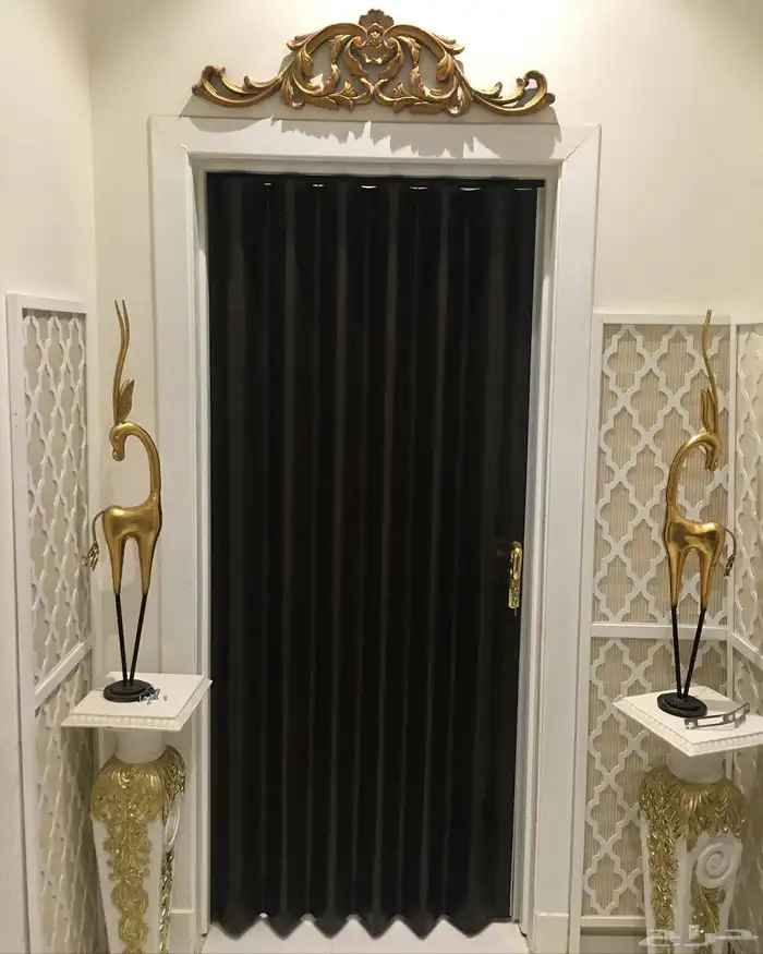 باب ابواب سحب سحاب سحابة جلد بلاستيك كورديون 0