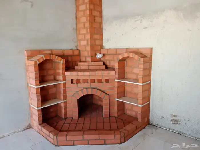 بيوت شعر مشب نار مشب رخام قرميد جمالون تلبيس قماش 9