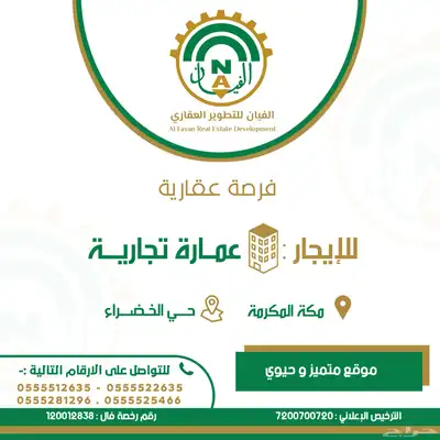 فرصة استثمارية عمارة تجارية بموقع مميز للإيجار index