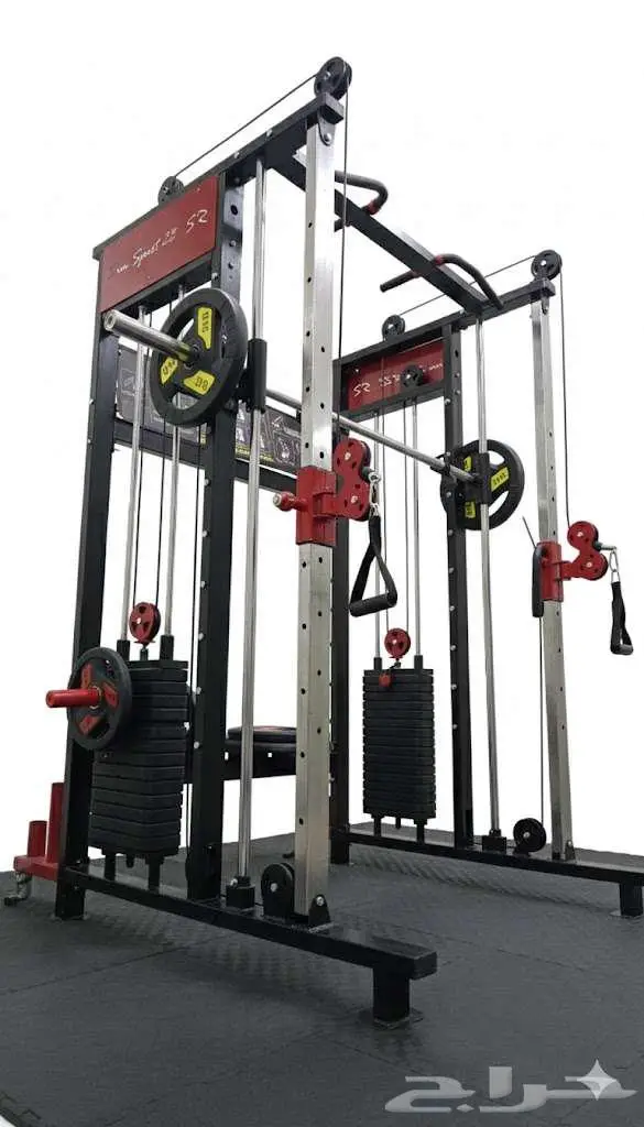 Multi gym smith machine and cross cable squat rack pull up 0