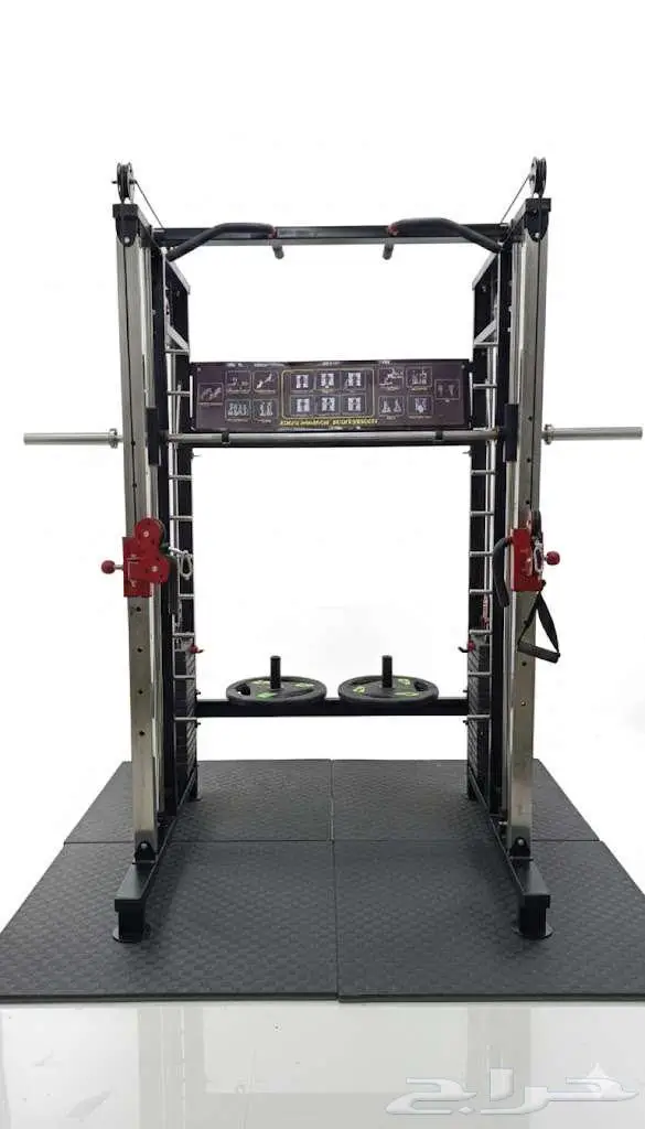 Multi gym smith machine and cross cable squat rack pull up 10