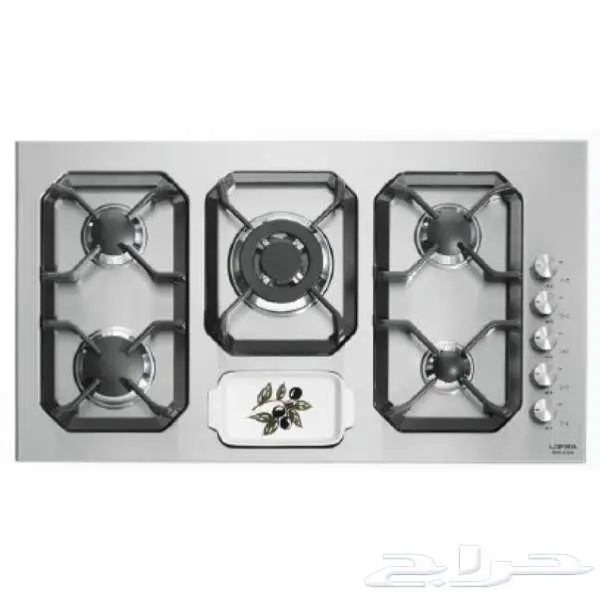 سطح لوفرا بلت ان غاز 5 شعله 90 سم استيل - ايطالي 0