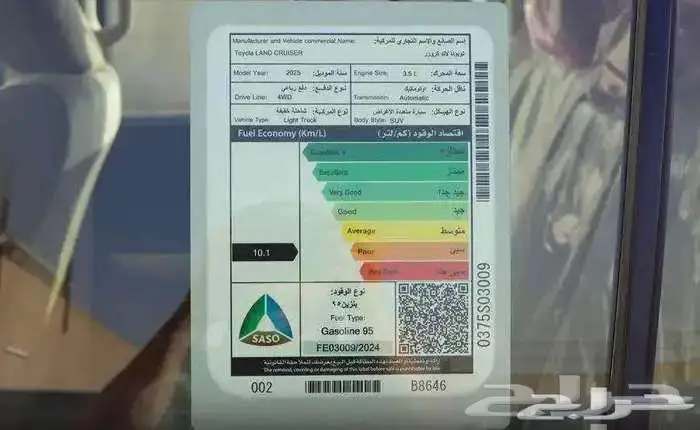 تويوتا لاند كروزر GXRL2 بنزين لوحات 2025 1