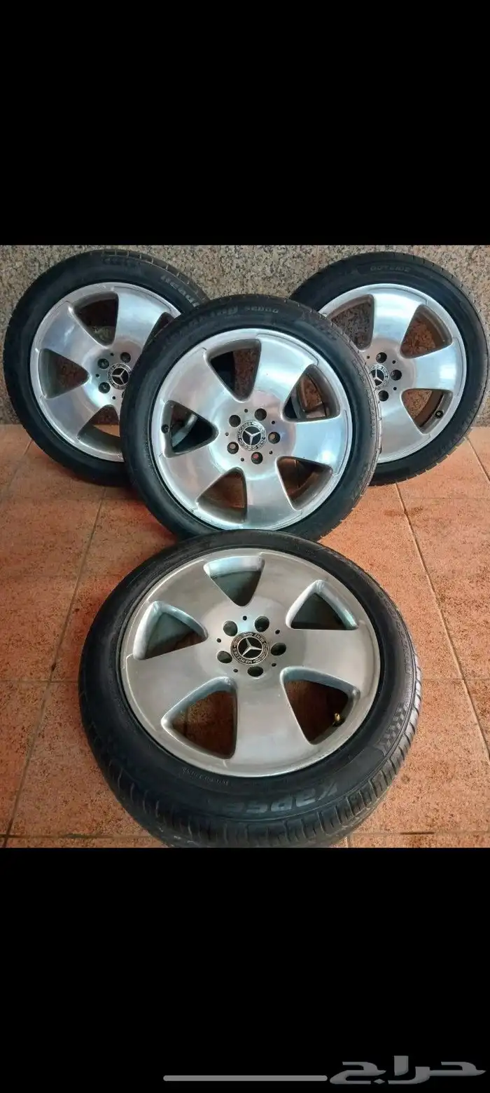 جنوط مرسيدس بانوراما S CLass 2012 مع كفرات نظيفه 2