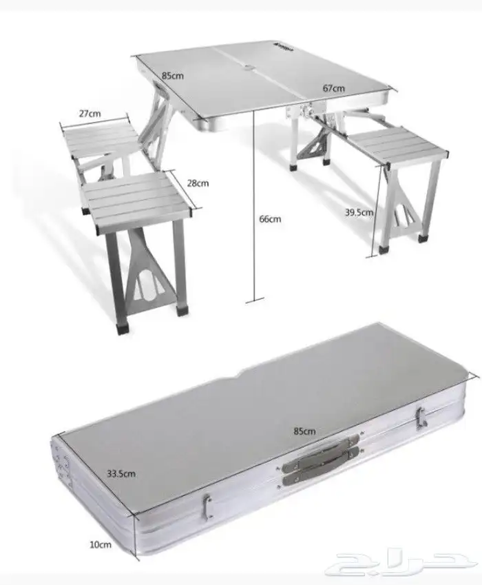 طاوله الرحلات قابله للطي المنيوم السعر 185ريال 0