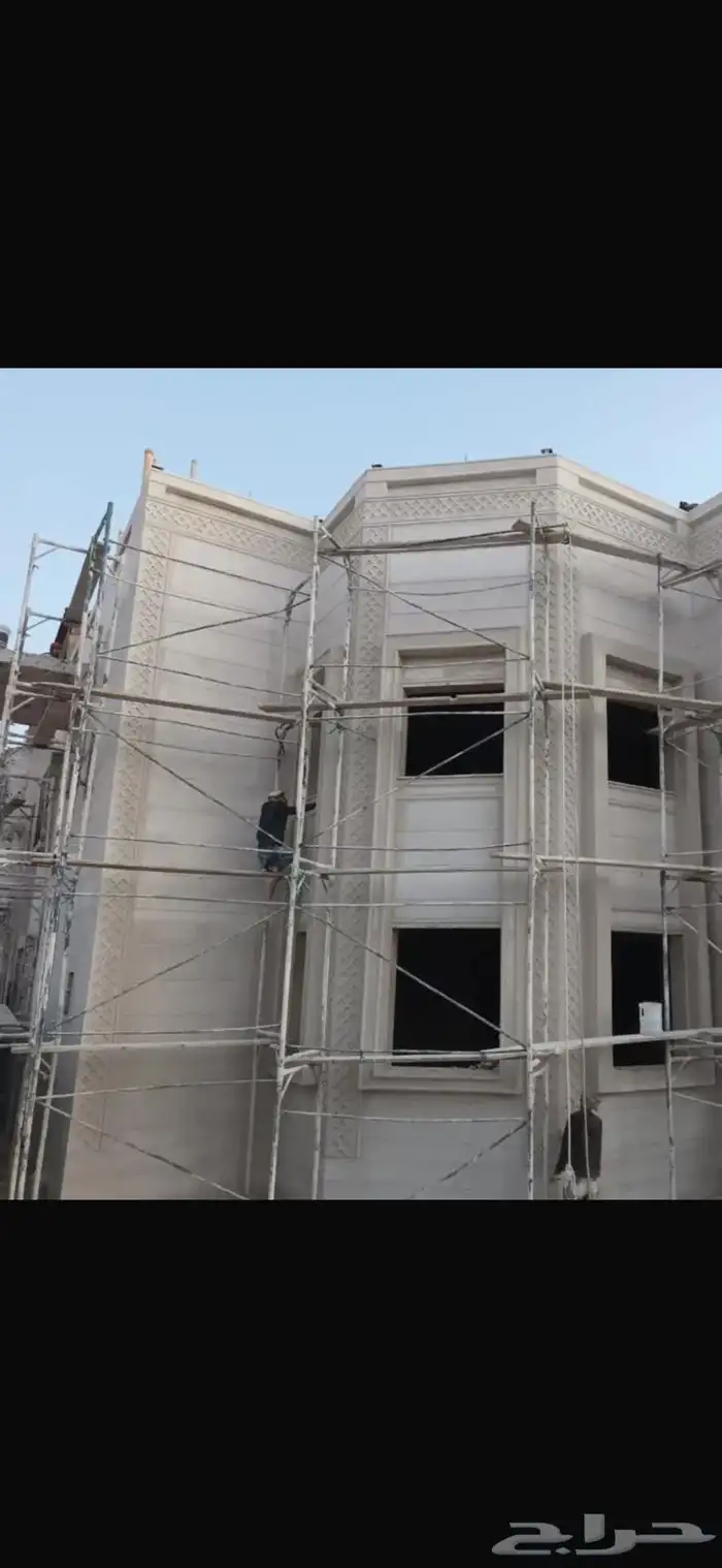 ديكورات خارجيه سمنت ابيض وبطح اريض 9