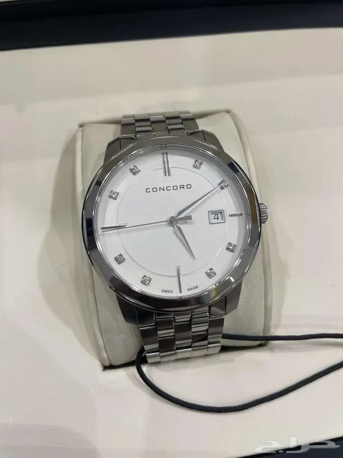 ساعة كونكورد الماس رجالي نظيفة مع كامل ملحقاتها 5
