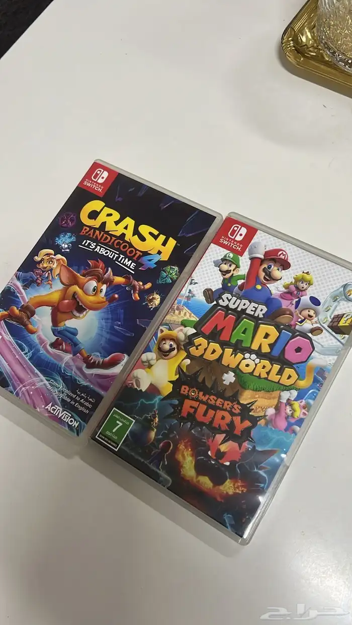 اشرطة نينتندو مستعمله شهر واحد ماريو وكراش 0
