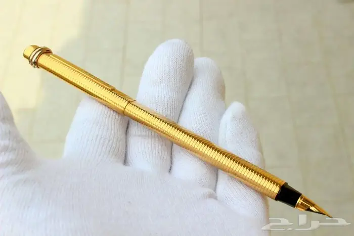 قلم كارتييه فاندوم فنتج مطلي ريشة ذهب عيار 18 7