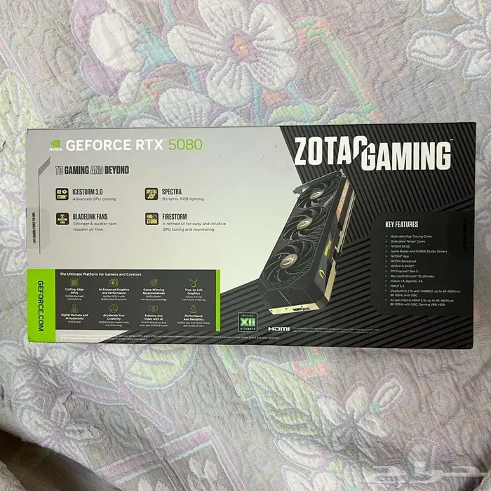 ZOTAC RTX 5080 OC جديد ما انفك ضمان محلي 5 سنوات 1
