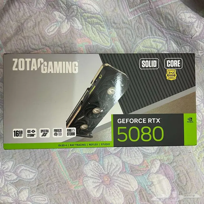 ZOTAC RTX 5080 OC جديد ما انفك ضمان محلي 5 سنوات 0
