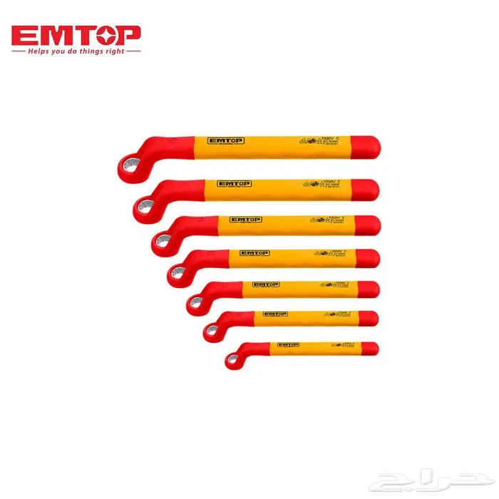 طقم مفاتيح حلقية معزولة EMTOP   7 قطع 1