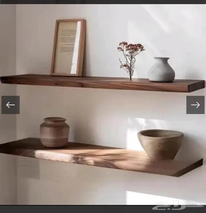 طاولة قهوه وكورنر قهوه مع رفين خشب 4