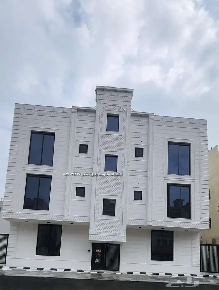 ديكورات خارجيه سمنت ابيض وبطح اريض 8