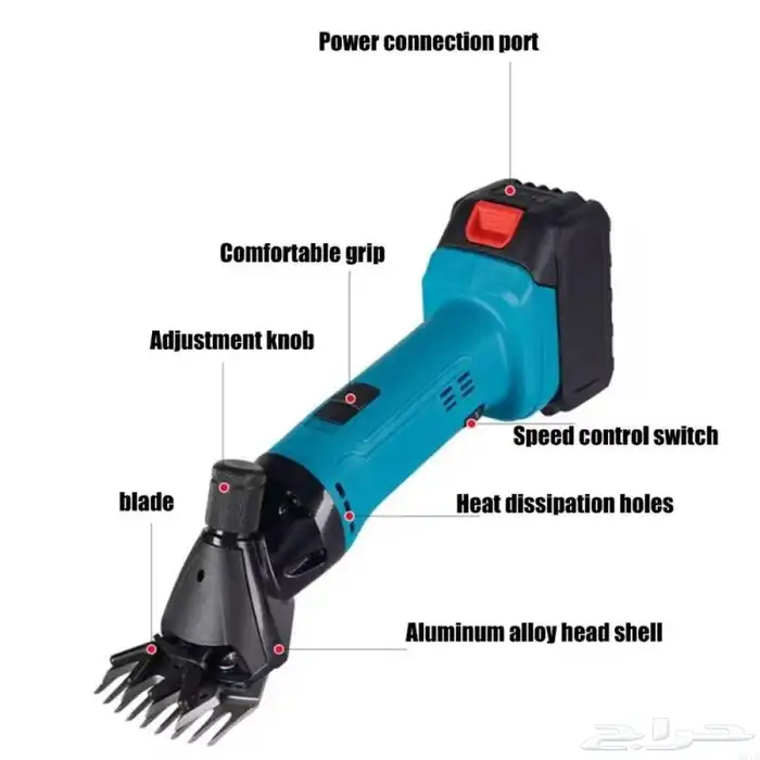 ماكينة جز صوف الغنم والمواشي لاسلكي بطاريتين 3