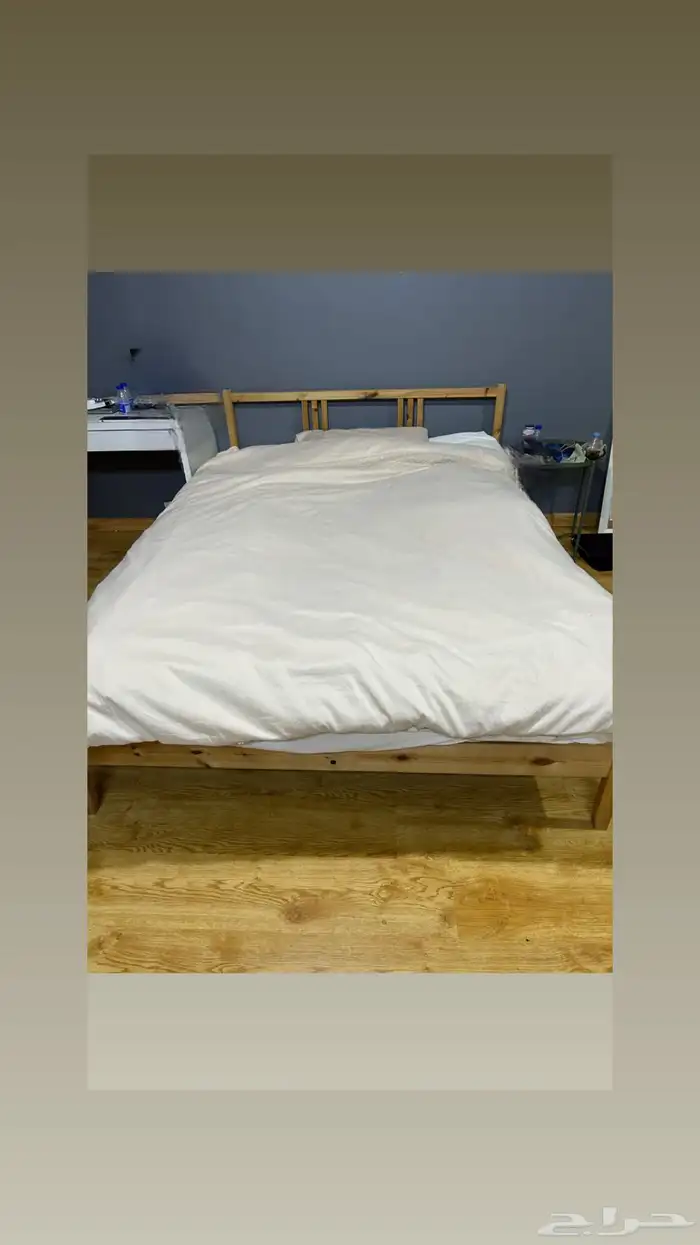 سرير مزدوج لون خشبي 0