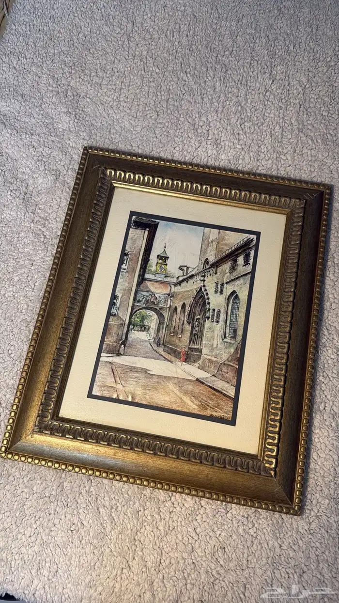 لوحات فنتج كلاسيك قديمة و ساعة باريس 3