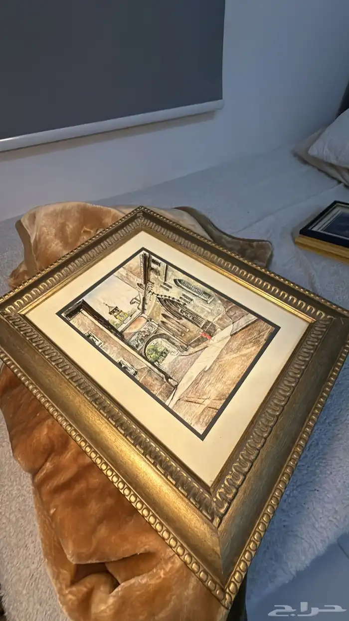 لوحات فنتج كلاسيك قديمة و ساعة باريس 4