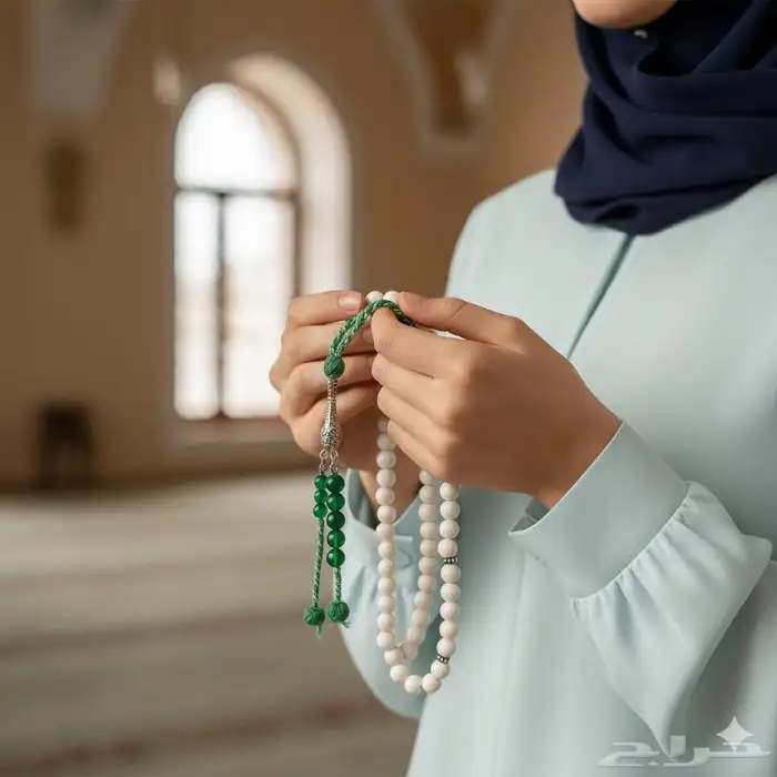 سبحة مميزة عظم مع عقيق اخضر 3