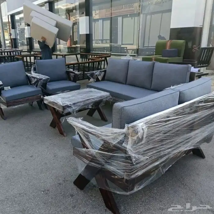 جلسات خارجيه حديد و خشب تفصيل حسب الطلب والاسعار مناسبه إن ش 6