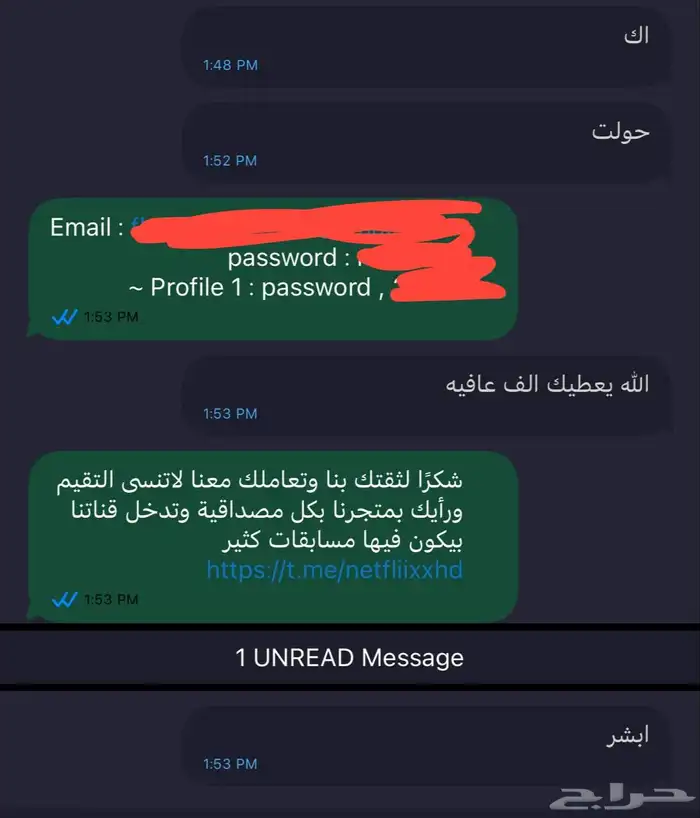 اشتراك شهر نتفلكس 6