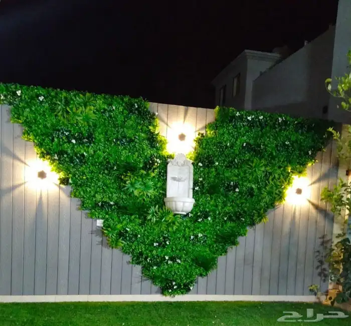 تنسيق حدائق عشب ارضي عشب جداري بديل خشب صفائح حجريه 2