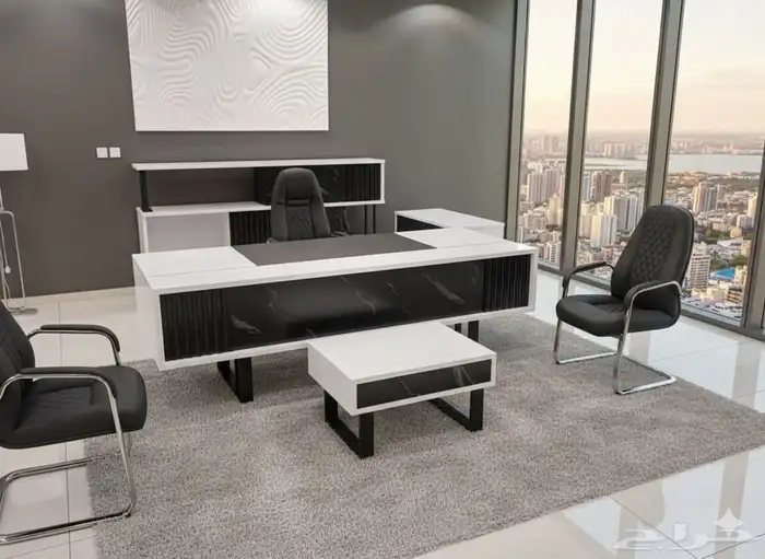 مودرن فخم مكتب مجموعة طقم كامل كنب كرسي جلد تخفيضات على سعر 6