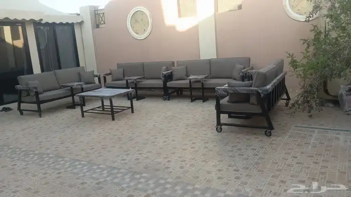 جلسات خارجيه حديد و خشب تفصيل حسب الطلب والاسعار مناسبه إن ش 0