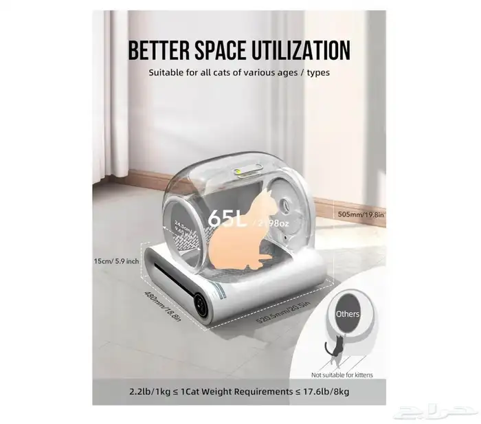 صندوق قمامه اوتوماتيكي للقطط 1