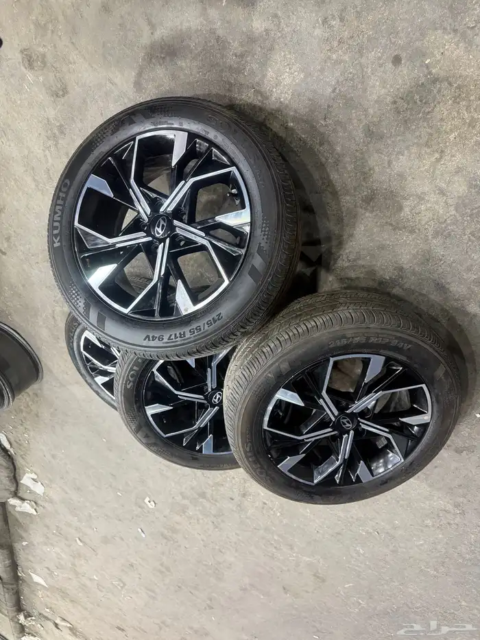 جنوط سناتا مكحله كروم مع كفرات مقاس 17 خوات الجديد 2