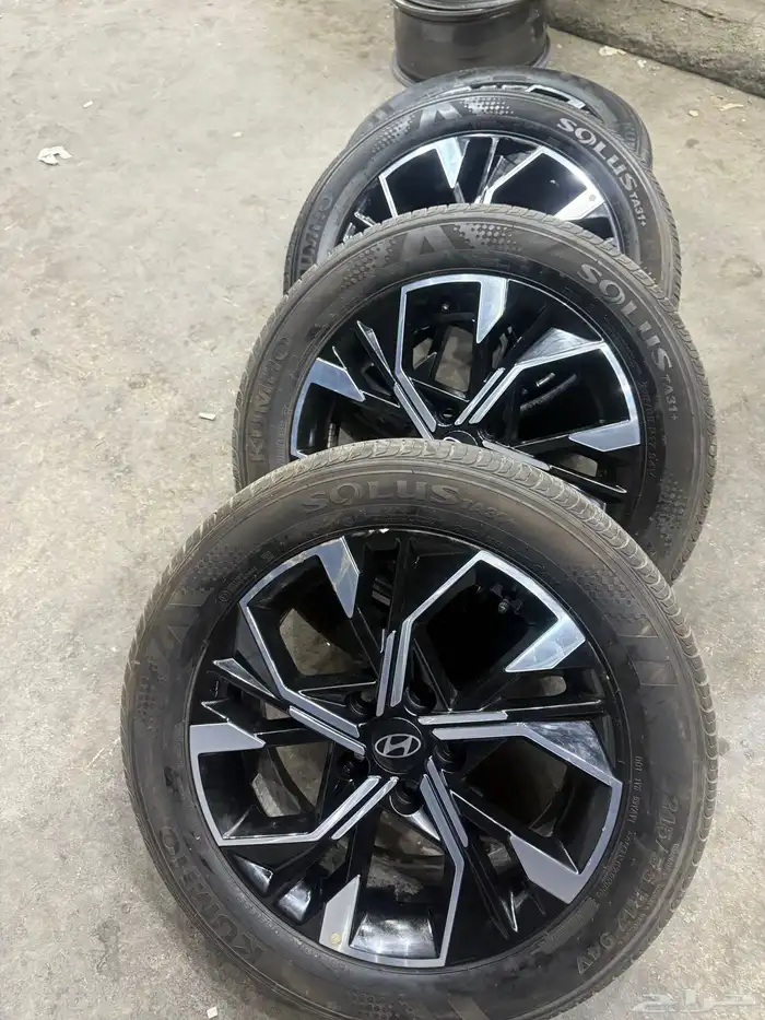 جنوط سناتا مكحله كروم مع كفرات مقاس 17 خوات الجديد 0