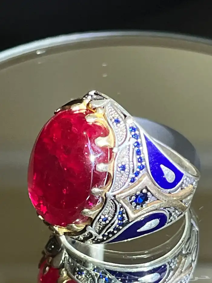 أحجار كريمه طبيعي وفضه إيطالي عيار 925 9