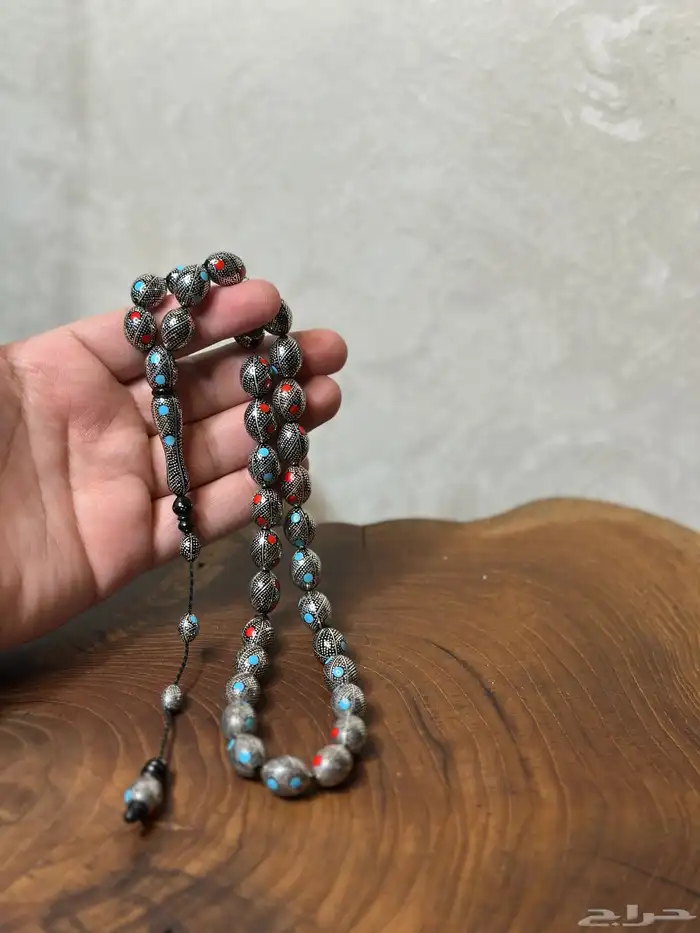 مسباح كوك بتطعيم فضة كامل 1