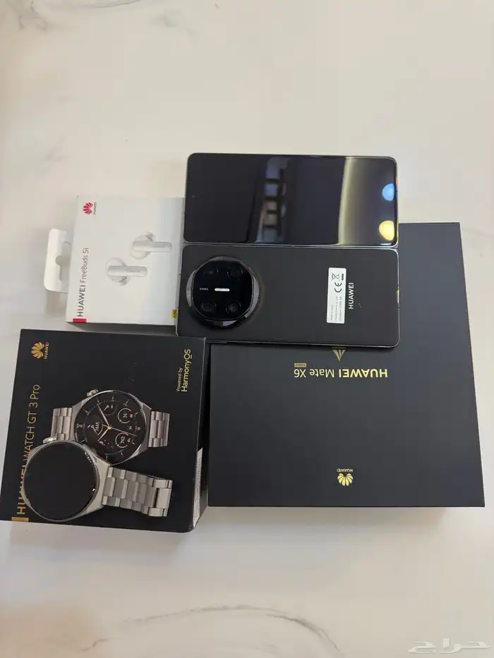 جوال هواوي ميت اكس6 للبيع معه الساعه والسماعه 1