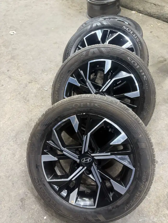 جنوط سناتا مكحله كروم مع كفرات مقاس 17 خوات الجديد 15