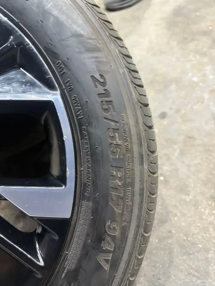 جنوط سناتا مكحله كروم مع كفرات مقاس 17 خوات الجديد 7