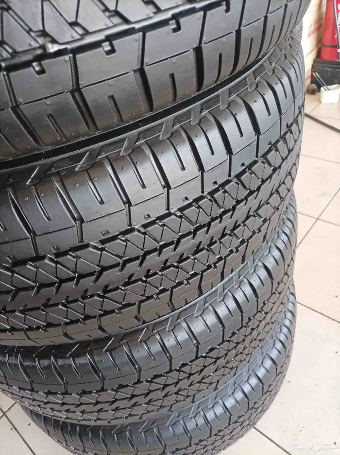 طقم كفرات برجستون مقاس 275 60 20 شبه جديده 2