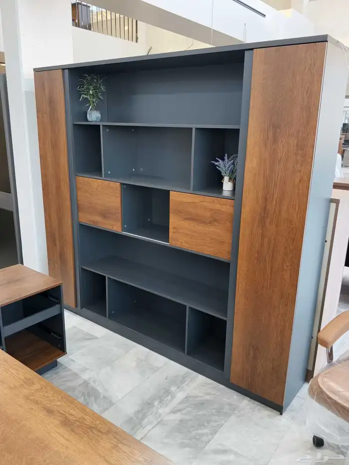 مكتب مدير فخم مع دولاب طاولة شائي مكتب و كراسي 3