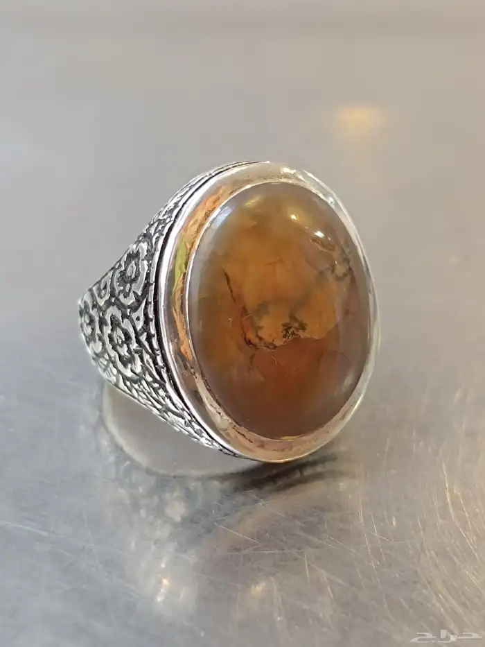 خاتم عقيق يماني شجري مصور 4