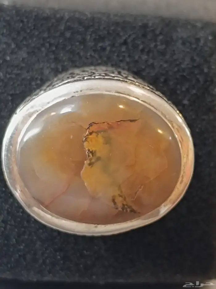 خاتم عقيق يماني شجري مصور 1